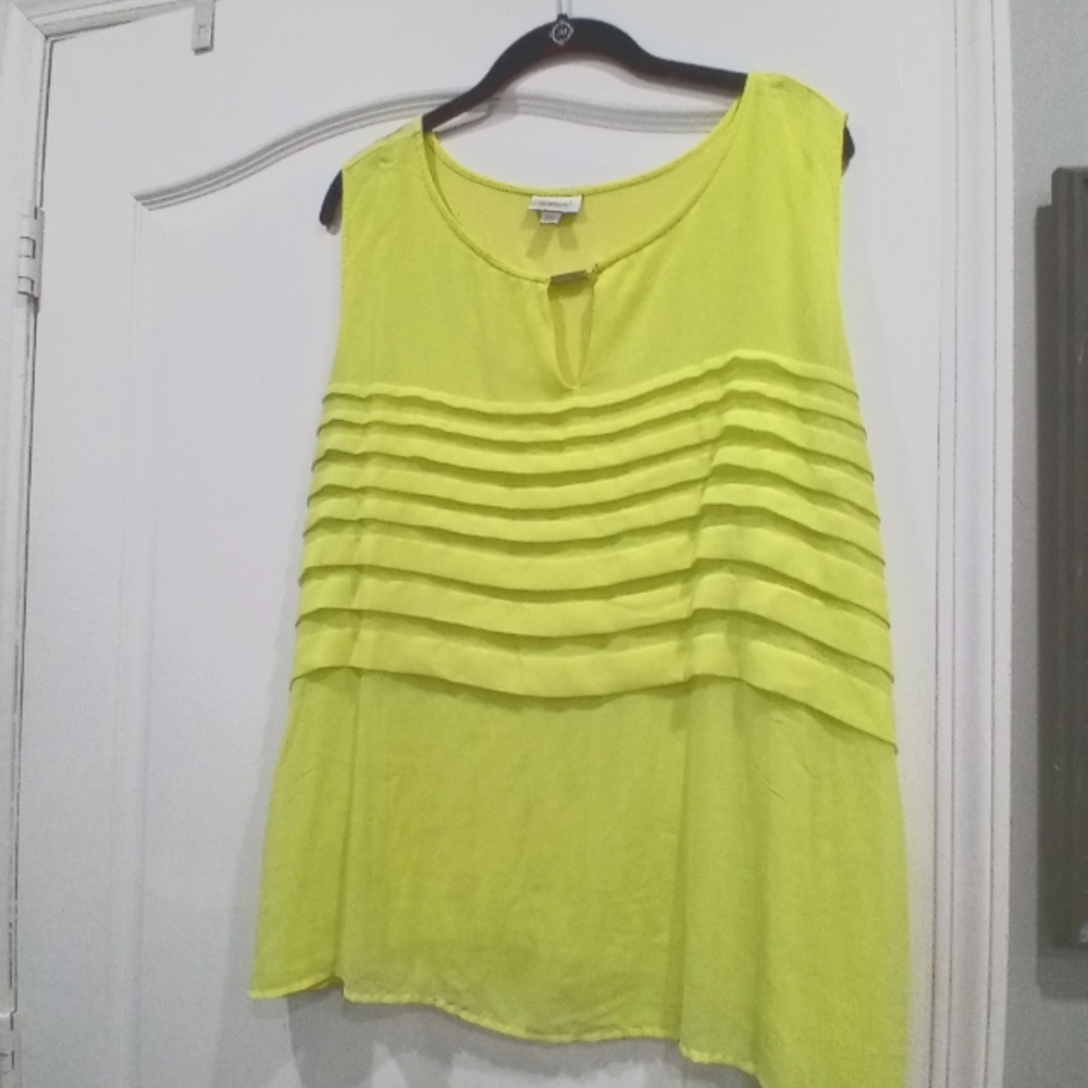 Lime green Avenue sleeveless top